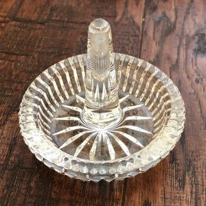 Waterford crystal lismore round ring holder
